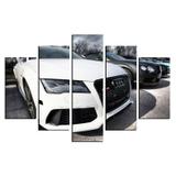 Quadro Carro audi branco em mdf - Rcs decorações