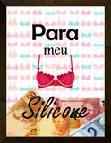 Quadro Cofre 30x40 para Meu Silicone Frase Preta Art e Cia - Natural