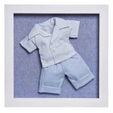 Quadro Com Acrílico Menino Roupa Quarto Bebê Infantil Menino - Potinho de mel