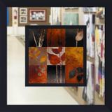 Quadro com Espelho Decorativo Folhas 60x60cm DP1562 - Decore pronto