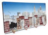 Quadro com Ganchos New York Retrô Porta Chaves Nova Iorque - Joy