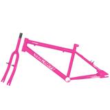 Quadro Com Garfo Em Aço Carbono Rosa Pro Tork Ultra - Ultra bikes