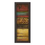 Quadro com Profundidade Abstrato Vermelho Eclético I - 20x50cm - Decore pronto