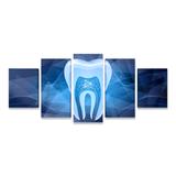 Quadro Consultório Odontologia Dentista Estilizado Azul PEQ - Bimper