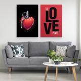 Quadro Coração Granada Grenade Heart The Love Power Moderno Para Quarto - Grande - Bimper