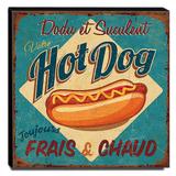Quadro Cozinha Vintage Hot Dog Canvas 30x30cm-COZ88 - Lubrano decor