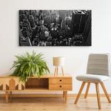 Quadro De Nova York Preto E Branco Prédios Noturnos Para Sala De Estar - Grande - Bimper