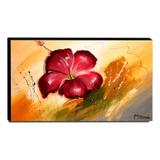 Quadro de Pintura Hibisco 70x120cm-1540 - Artista june brandão