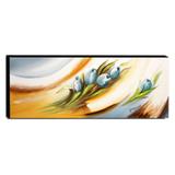 Quadro de Pintura Tulipas Azuis 40x105cm-1440 - Artista june brandão