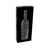 Quadro de rolhas de parede Garrafa de Vinho menor preto Geguton