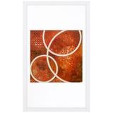 Quadro Decorativo Abstrato Branco e Vermelho 60x100cm - Decore pronto