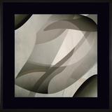 Quadro Decorativo Abstrato com Moldura e Margem Preta I 90x90cm - Decore pronto