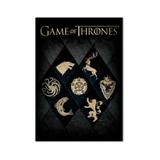 Quadro decorativo aluminio HD A4 Game Of Thrones Casas - Artgeek