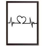 Quadro Decorativo - Batimento do amor - 25x19cm - Cool art