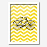 Quadro Decorativo Bicicleta Retro 33cmx24cm Los Quadros Branco