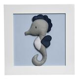 Quadro Decorativo Cavalo Marinho Quarto Bebê Infantil Menino - Potinho de mel