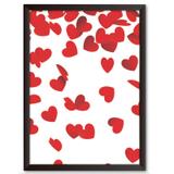 Quadro Decorativo - Chuva de coracões - 34x24cm - Cool art