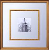 Quadro Decorativo com Espelho Cidade Nova York Empire State Building 55x55cm - Decore pronto