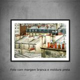 Quadro decorativo com fotografia tamanho 40 x 60 cm Telhados em Paris - Colours creative photo decor