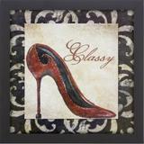 Quadro Decorativo com Imagem Sobreposta Sapato Scarpin Vermelho Classy 30x30cm - Decore pronto