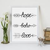 Quadro Decorativo com Moldura Boho - Love decor