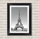 Quadro Decorativo com Moldura em Madeira Maciça e Vidro Torre Eiffel C001 - Brasil quadros