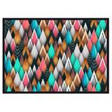 Quadro Decorativo Com Moldura Preta Abstrato Padrão 70x50cm - Decore pronto