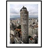 Quadro Decorativo com Moldura Preta Edifício Itália em São Paulo 60x80cm - Decore pronto