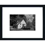 Quadro Decorativo com Moldura Preta Paisagem Casa Antiga 40x30cm - Decore pronto