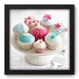 Quadro Decorativo - Cupcakes - 22cm x 22cm - 030qdcp - Allodi