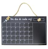 Quadro decorativo de madeira mes / um dia de cada vez para pendurar 39,5x26,5cm - Fwb