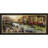 Quadro Decorativo de Veneza Grande Canal 110x50cm - Decore pronto