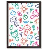 Quadro Decorativo - Desenho de Criança - 46x34cm - Cool art