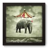 Quadro Decorativo - Elefante - 22cm x 22cm - 007qdip - Allodi