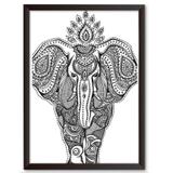 Quadro Decorativo - Elefante Indiano - 46x34cm - Cool art