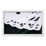 Quadro Decorativo em Preto e Branco Baralho 50x30cm - Decore pronto