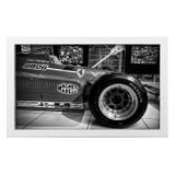 Quadro Decorativo em Preto e Branco F1 Gilles Villeneuve 50x30cm - Decore pronto