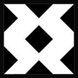 Quadro Decorativo em Preto e Branco Formas Geométricas 50x50cm - Decore pronto