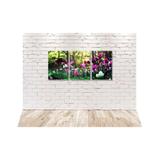 Quadro Decorativo Em Tecido Tulipa Rosas - Fabrika de festa