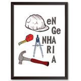 Quadro Decorativo - Engenharia - 25x19cm - Cool art