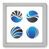 Quadro Decorativo - Esferas - 22cm x 22cm - 190qnaab - Allodi