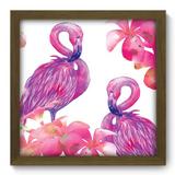 Quadro Decorativo - Flamingos - 33cm x 33cm - 198qdsm - Allodi