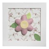 Quadro Decorativo Flor Quarto Bebê Infantil Menina - Potinho de mel