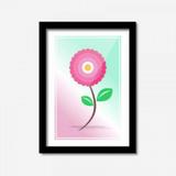 Quadro Decorativo Florzinha 45cmx33cm Los Quadros Preto