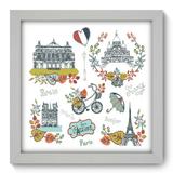 Quadro Decorativo - França - 22cm x 22cm - 256qdmb - Allodi