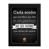 Quadro Decorativo Frase Steve Jobs - Apple 33x45cm - Cantaki