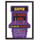 Quadro Decorativo - Game Pixel - 34x24cm - Cool art