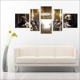Quadro Decorativo Game Rainbow Six Mosaico 5 Peças Salas Quartos TT1 - Vital