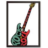 Quadro Decorativo - Guitarra Rock Roll Drugs - 46x34cm - Cool art