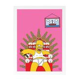 Quadro Decorativo Homer Simpsons e Game of Thrones 24x33cm - Cantaki